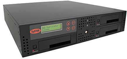 SySTOR 1 bis 2 SATA 300MB/s Rackmount HDD SSD Duplikator/Sanitizer - 3.5 & 2.5 Festplattenlaufwerk Solid State-Festplatte Doppel-Port Hot Swap (SYS02HD300RM-DP)