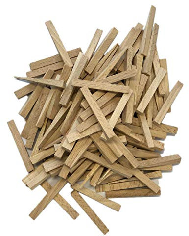 TECTOOL Fliesenkeile aus Holz, 5mm, 250 Stk I Präzise Abstandshalter, 55 x 7 x 0-8,5 mm I Robust und langlebig