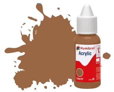 Humbrol Model Paint - DB0110 No 110 Natural Wood - Matt (14ml), Acrylic Paints for Models, Plastic, Metal, Wood, Glass, Ceramics and More, Acrylic Touch Up Paint - Hobby Paint Bottle for Craft Kits