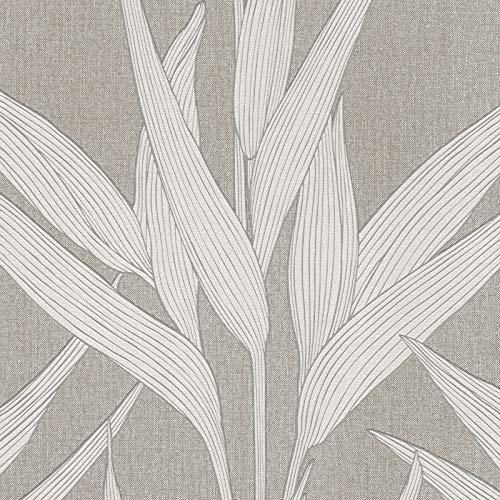Papier peint palmier Papier peint feuille Papier peint plante Papier peint végétal Papier peint intissé Beige / crème Marron 361233 | Papier peint pas cher
