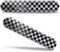 SkinoEu® 2 x 3D Gel Silicone Flexibles Autocollant Stickers pour Voiture Moto Fenêtre Porte Casque Scooter PC Drapeau à Damier Départ Arrivée Rallye Argent Noir KS 98