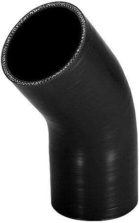 X AUTOHAUX Auto 45 Grad Ladeluftkühler Silikonschlauch 76mm 3 Innendurchm. Schwarz