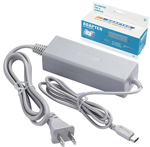Cargador para Wii U Gamepad, cable de alimentación adaptador de CA de repuesto para Nintendo Wii U Gamepad