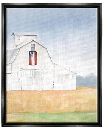 Stupell Industries Amy Hall Amerikanische Flagge, Weiß