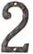 Hausnummern, robust, rustikal, Gusseisen, Metall, 14 cm, gehämmerte Optik (2)