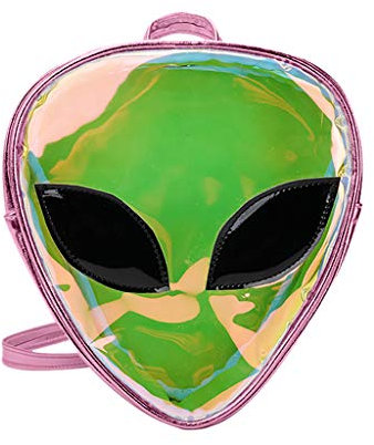 HAFNFUE Shoulder Bag Frauen Alien transparent Gelee Tasche Umhängetasche Rucksack Telefon Münztasche Gürteltasche Herren Bauchtasche Damen 80er Jahre