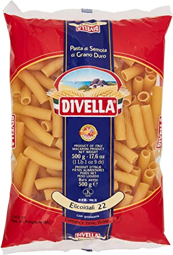 Italian Gourmet Pasta Elicoidali Nudeln gerillt aus Hartweizen 24 x 500g | Formato rigato per sughi corposi; bissfest, kochstabil, adatto a forno, Gesamtnettogewicht 12 kg + Kostenlos Polpa 400g