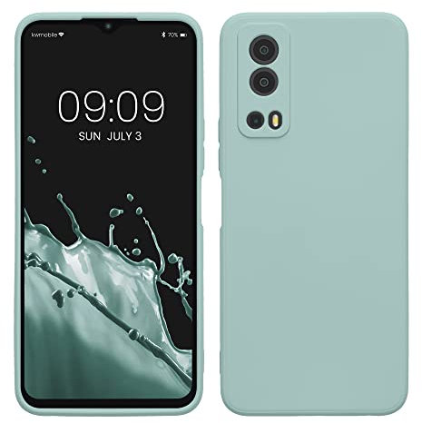 kwmobile Slim Case kompatibel mit Vivo Y72 5G / Y52 5G Hülle - Handyhülle aus Silikon in Cool Mint