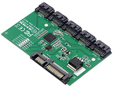 NFHK SATA 3.0 6Gbps 1 a 5 puertos divisores HUB adaptador convertidor PM multiplicador selector de puertos JMB575