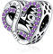 Annmors Charm 925 Sterling Silber Bead Charms Forever Love with Cubic Zirconia für Europäische Armbänder und Halskette,Schmuck Geschenk für Damen Herren