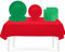 53PCS Classy Red Green Party Tableware Decorations for Kids Christmas,Disposable Tableware Set - TableCloth, Table Covers, 7inch&9inch Paper Plate, Paper Napkins for Xmas Birthday Wedding Party Favor