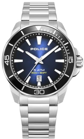 Police Thornton Herren-Analoguhr mit Edelstahl-Armband