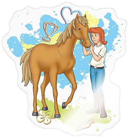 Spreadshirt Bibi Und Tina Pferd Amadeus Sticker, max. 10 x 10 cm, 10 x 10 cm, Transparent glänzend