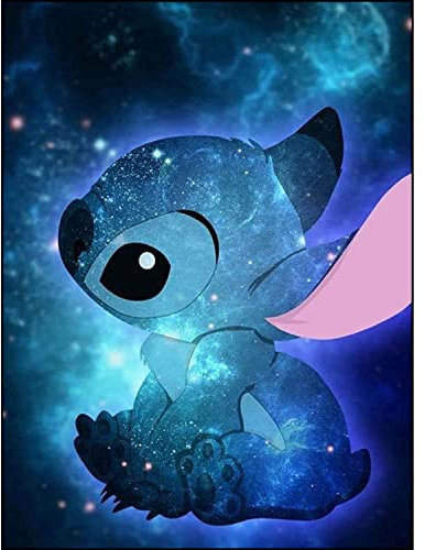 SCOOVY Sttitch 5D Diamond Painting Set, Anime DIY Bilder Diamant Malerei Kits für Kinder, Anime Tiere Diamant Kunst Handwerk Bild Kit, Zahlen Diamond Painting Zubehör für Geschenke, Wand, Wohnkultur