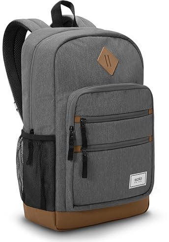 Solo New York Re:Fresh Machine Washable Backpack, Grey, Fits up to 15.6 Laptop, Re:fresh Machine Washable Backpack