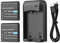 keppy Batterie NP-40 R avec témoin lumineux LED + 2 batteries NP-40 3,7 V 800 mAh avec câble de charge USB