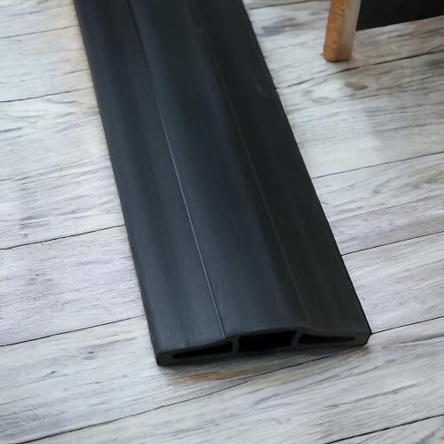 4All Cable Protector 1.8m Outdoor Wire Cover, Protect Cables & Prevent Trip Hazards Easy to Cut and Quick to Install (Black, 1.8m)