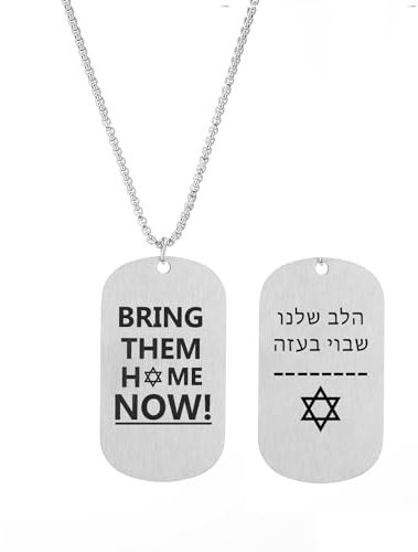 INTIMATE LOVER Bring Them Home Now Halskette aus Edelstahl, Erkennungsmarke, bringt sie nach Hause, Militär-Stil, um Ihre Solidarität und Unterstützung zu zeigen, Edelstahl, Kein Edelstein