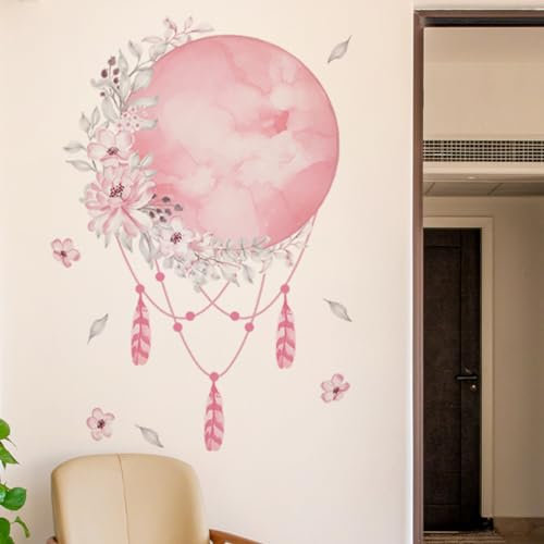 Wand Deko Wohnzimmer Modern Schlafzimmer - Wandtattoos Traumfänger Wandsticker Feder Mädchenzimmer Wandaufkleber 0315