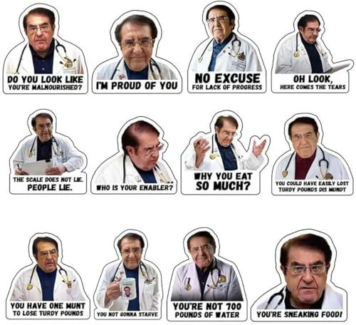 Dr Now Magnets Fridge,Funny Dr. Nowzaradan Fridge Magnet, Strong Magnets, Black Text,Motivational Diet Helper,Cute and Fun Magnetic Accessories for Refrigerators and Cars (12 Pcs)