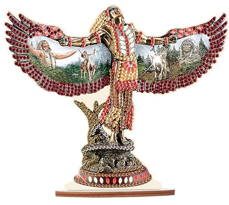JISHSHAY Diamond Painting Tischdekoration Ornament Indianer Warrior Diamant Painting Tischdekoration Diamantmalerei Ornamente Tischdeko Diamaond Malerei Tischdeko Diamant Malerei Tisch Deko
