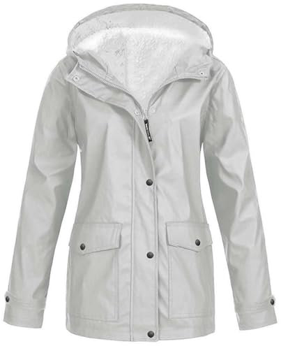 Regenmantel für Damen, lang, leicht, mit langen, faltbaren Ärmeln, für Damen, Kleidung Mäntel für Erwachsene, Damen, wasserdicht, für Fahrrad, Motorrad, Reiten, Wandern, Trekking, 01 Beige, L