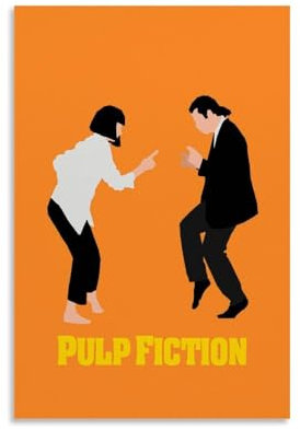 AYUBQ Pulp Fiction Poster, Raumdekoration, künstlerisches Poster für Zimmer, ästhetische Leinwand, Wandkunst, Schlafzimmerdekoration, 40 x 60 cm, ungerahmter Stil