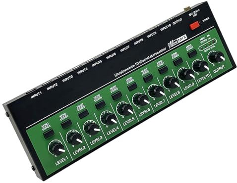 MultiSources - Mixer audio a 10 canali, controllo intuitivo per musicisti e podcaster, principianti e professionisti