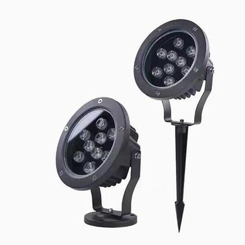 Luci Interrate Per Esterni - Luci Da Giardino A LED, Lampada Per Alberi Con Spina Tripla Impermeabile IP65, Luce Da Terra Per Cortile Da Giardino Con Regolazione Dell'angolo Di 180°(Warm white light,B
