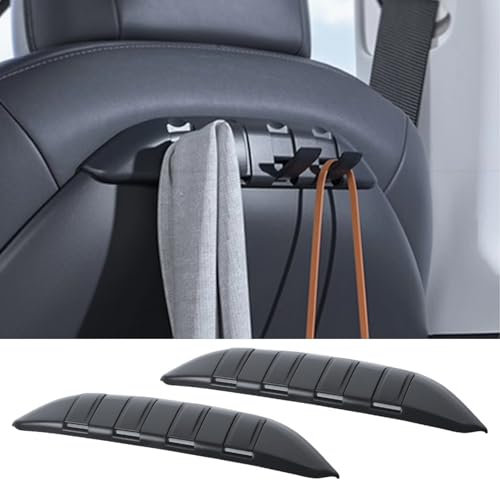 Ywooon Car Seat Back Hooks for Tesla Model Y/3/S/X Adjustable Storage Rack Organizer for Car Seats Hook Accessories Car Interior Organization Headrest Organizer Hooks (2 Pack)