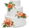Cake Toppers Flowers Cake Decorations, Vintage Artificial Rose Flower Wedding Cake Toppers for Birthday Baby Shower Wedding Valentine's Day Celebration Boho Party Supplies（Burnt Orange）