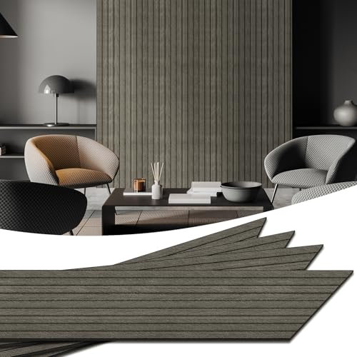 WADILE Panneaux Muraux PVC Imitation Bois – Panneaux 3D Auto-adhésifs pour Isolation Phonique, Revêtement Mural Décoratif pour Intérieur, Salon, Cuisine – Surface Couvrante env. 1,04 m²