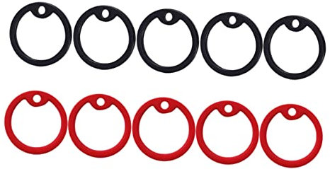 HOUDERCO Silicone Dog Tag Ring Silencers 10 Pack Mute Hoops for Pet Id Tags Quick Install and Long Lasting