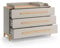 VitaliSpa Cómoda Cambiador Malia, Roble Cachemira, 133 x 98 cm XL con 3 cajones