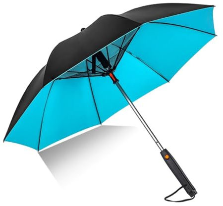 Misting Umbrella with Fan, 3 In 1 Umbrellas With Fan And Mister, Mist Spray Sun Umbrella UV Blocking, USB Rechargeable Summer Sunshade, Portable Cooling Umbrellas for Outdoor, Beach, Travel (Blue)