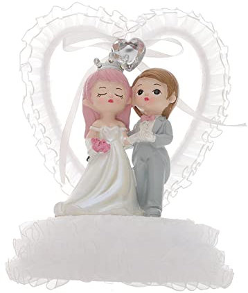 Gatuida Decorazione Per Matrimonio Con Figurine Sposi Topper Per Torta Nuziale e Addobbi Per Statua Per Decorazione Desktop