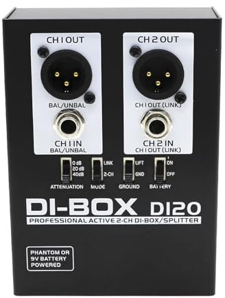 Caja activa de 2 canales de alto rendimiento con impedancia a juego para músicos y sonido claro