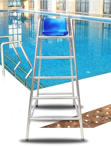 Lifeguard Chair - Chaise d'observation commerciale pour intérieur et extérieur - Grand tabouret de bar pour arbitre et sauveteur de piscine