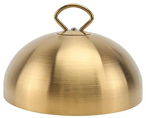 FUNNETOYU Cubierta De Cúpula Protectora De Alimentos De Acero Inoxidable Protector De Plato Con Mango Cobertura Anti-Salpicaduras Para Cocina Y Barbacoa 8.85X8.85X4.33In