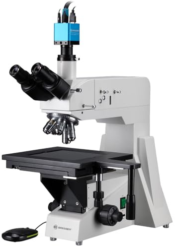 BRESSER Microscopio Science MTL 201 50-800x con Cámara Microscopio MikroCam Mini Full HD HDMI