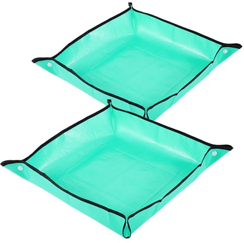 WJIAAA 2pcs Repotting Mat for Indoor Plants, 19.6 Mat for Indoor Plants, 19.69in Waterproof Foldable Potting Mats with Mess Control, Gardening Supplies for Transplanting Succulent