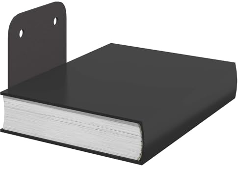 vidaXL Schwebendes Regal mit Regal 8 pcs Schwarz 6 x 10,8 x 6,6 cm, Rechteckiges Wandregal, minimalistisches Design, schwebende Aufbewahrung, platzsparender Stahl, stylische Deko