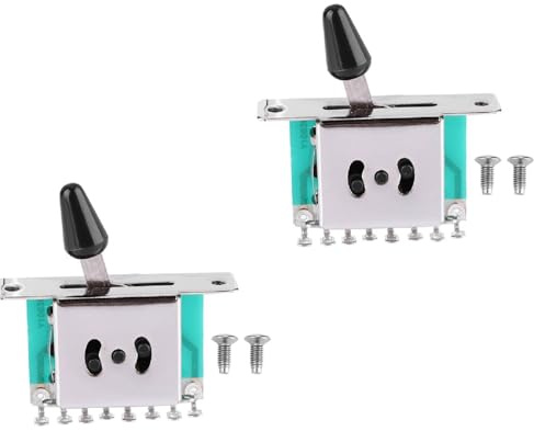 Interruptor de 5 vías, interruptor selector de pastilla de 2 piezas, interruptor de 5 posiciones, interruptor de guitarra eléctrica para pieza de guitarra eléctrica