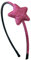 356-802 - Cerchietto per capelli bambina cm 0,5 con stella bombata glitter cm 4 - Cerchietti per capelli bimba (Rosa)