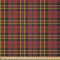 ABAKUHAUS Kariert Stoff als Meterware, Old Celtic britischen, Microfaser Stoff für Dekoratives Basteln, 1M (230x100cm), Gelb Schwarz Rot