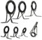 sitonelectic 7-teiliges Angelring-Set, verschiedene Größen, Angelruten-Reparatur-Set, Schnurführungen, Augen-Sets