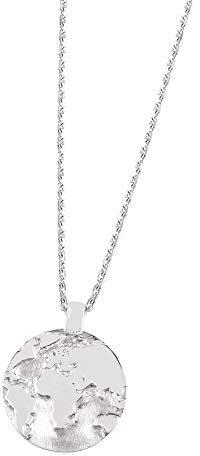 DOOSTI Damen Halskette WELT, ERDE 925/- Silber rhodiniert
