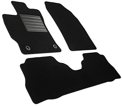 MDM SP-7645 Fußmatten Velours Autoteppich passend für Toyota Prius + 2011>2018, black