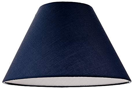 Traditional 12 Midnight Blue Cotton Coolie Lampshade Suitable for Table Lamp or Pendant by Happy Homewares