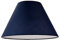 Traditional 12 Midnight Blue Cotton Coolie Lampshade Suitable for Table Lamp or Pendant by Happy Homewares